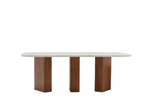 تحميل الصورة إلى عارض المعرض، The Curtis Dining Table in Marble and Wood