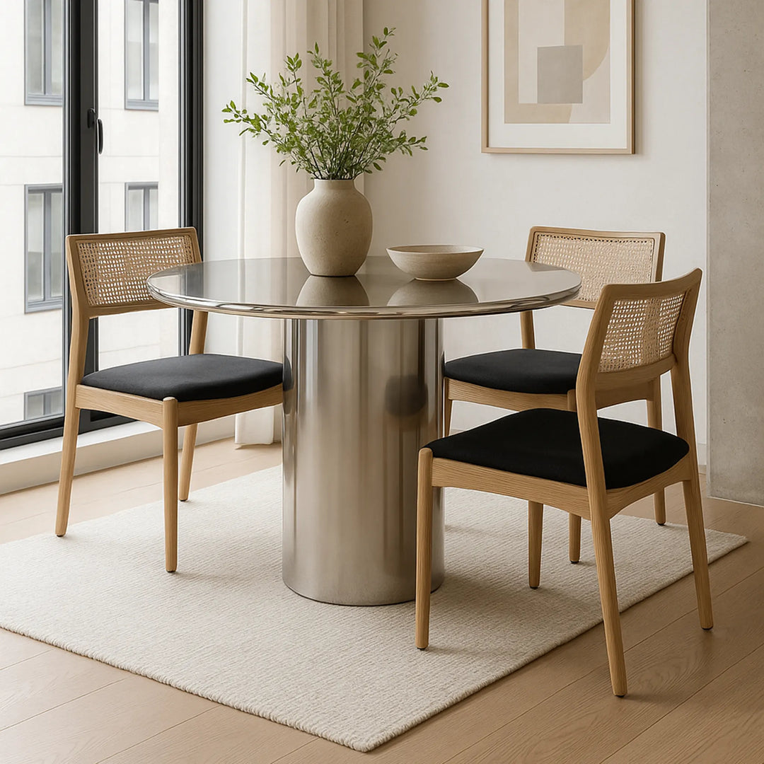 The Marx Dining Table in Chrome