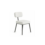 تحميل الصورة إلى عارض المعرض، The Ida polar fabric chair with a minimalist design, ideal for enhancing modern dining spaces.