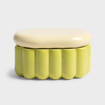 تحميل الصورة إلى عارض المعرض، Charlo Jar Pear Green - Dolomite Kitchen Storage Jar with Silicone Seal