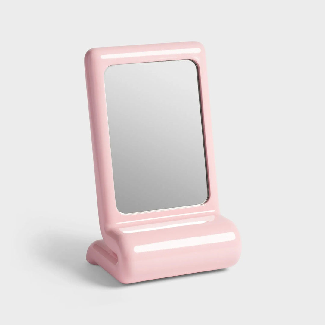 Mirror Vanity Whip Pink – Decorative Polyresin Compact Mirror