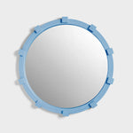 تحميل الصورة إلى عارض المعرض، Chunk Mirror Small Blue - Pine Wood Decorative Folk Style Wall Mirror