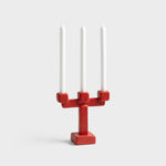 تحميل الصورة إلى عارض المعرض، Candle Holder Chunk Large Red - Aluminium Decorative Folk Style Candle Holder