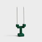 Candle Holder Chunk Small Green - Aluminium Decorative Folk Style Candle Holder