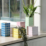 تحميل الصورة إلى عارض المعرض، Planter Tile Lilac – Decorative Dolomite Planter
