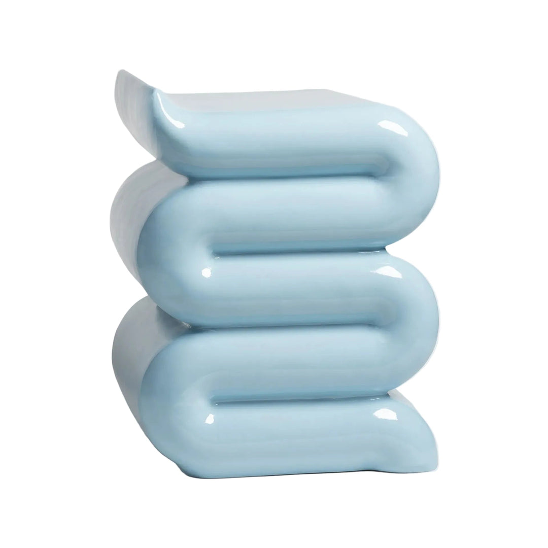 Pillar Whip Blue – Decorative Glass Fiber Side Table