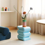 تحميل الصورة إلى عارض المعرض، Pillar Whip Blue – Decorative Glass Fiber Side Table