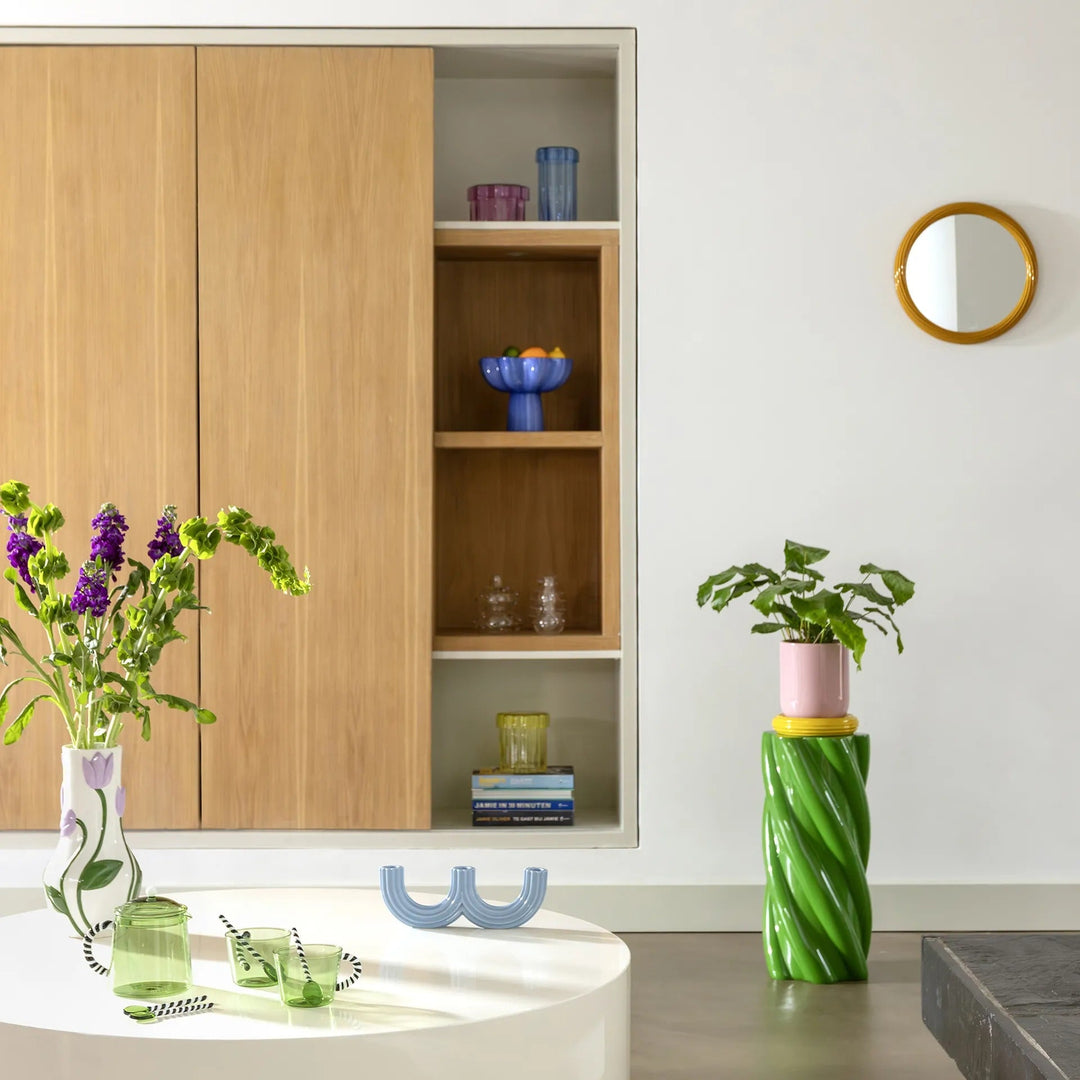Mirror Churros Ocher Brown - Decorative Polyresin Wall Mirror