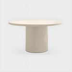 تحميل الصورة إلى عارض المعرض، Modern round dining table with a smooth microplaster surface, ideal for elegant dining spaces.