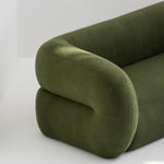 تحميل الصورة إلى عارض المعرض، Stylish seating sofa with colorful upholstery, highlighted on a neutral grey background.