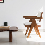 تحميل الصورة إلى عارض المعرض، The Pierre wood frame dining chair, offering an elegant seating solution for both family meals and entertaining guests.
